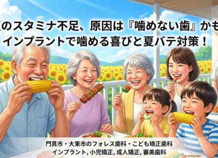 夏のスタミナ不足は「噛めない歯」が原因？門真市で選ばれるインプラント治療と夏バテ対策